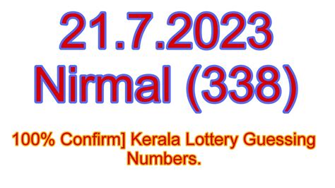 kerala lottery guessing confirm number|Results .